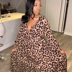 Leopard Print Maxi Dress